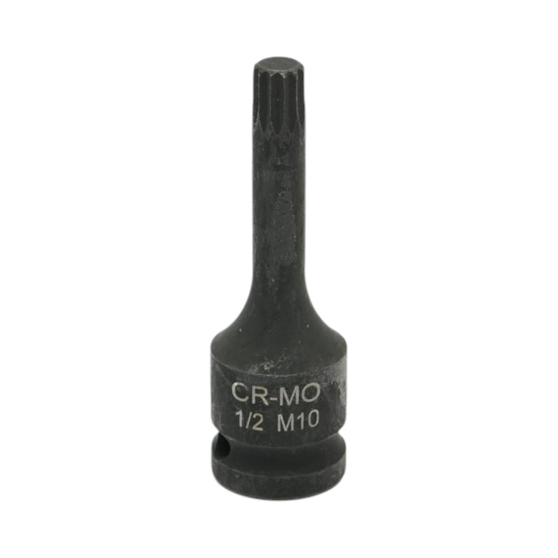 Bussola con inserto Spline M10 per avvitatori a impulsi, 78 mm, attacco 1/2", Cr-Mo Breckner Germany