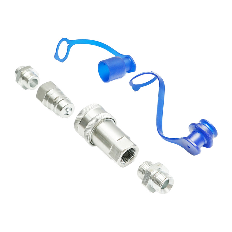 Valvola di passaggio maschio/femmina con tappi di protezione in plastica M20×20