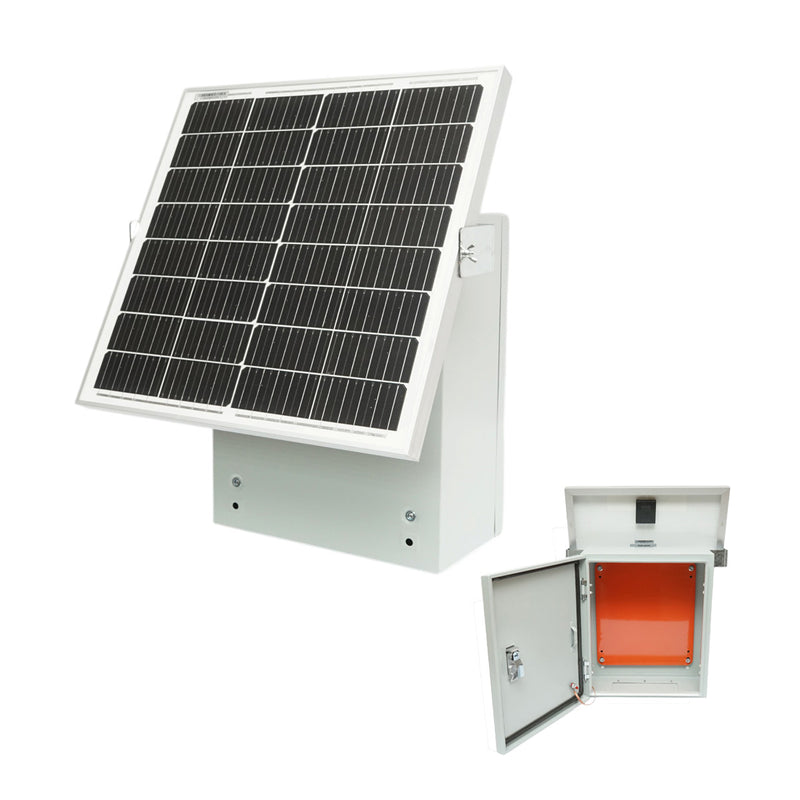 Pannello solare da 30 W con custodia esterna in metallo per elettrificatore e batteria (IP65) Breckner Germany
