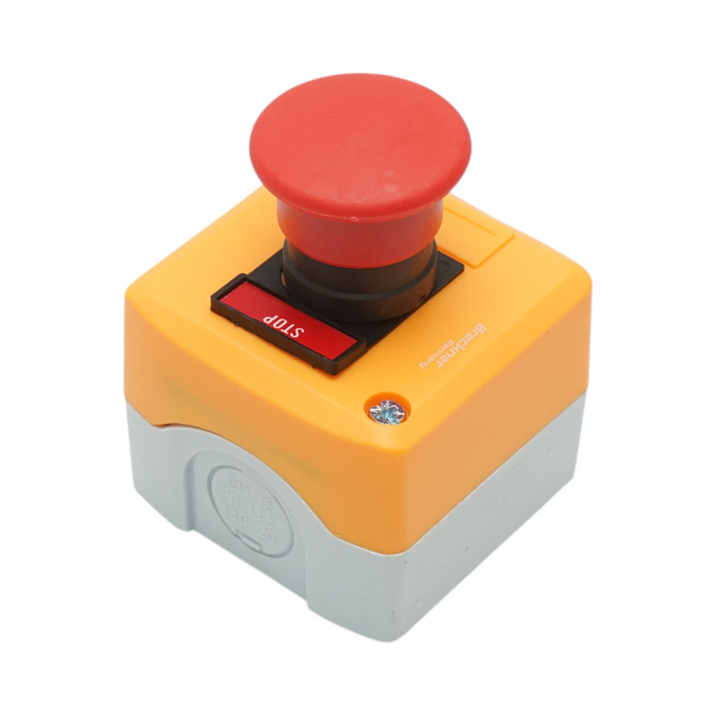 Custodia con pulsante di arresto di emergenza a fungo (rosso, ritorno a molla, 1 NC, 40 mm) Breckner Germany