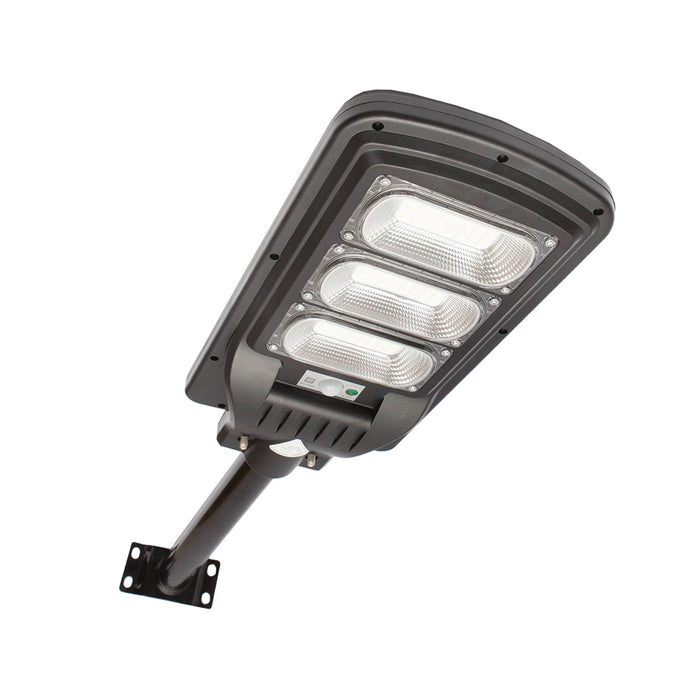 Lampada solare illuminazione stradale a LED 150W, 6500K, luce fredda IP65 con pannello solare e montaggio su palo