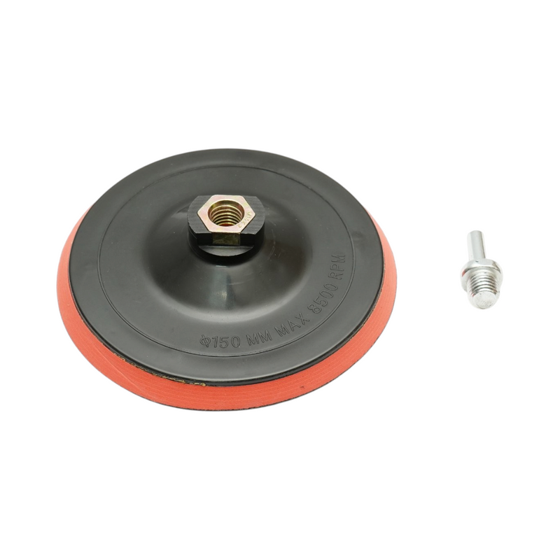 Platorello con velcro da 150 mm per dischi abrasivi, con adattatore M14 per smerigliatrice angolare e trapano Breckner Germany