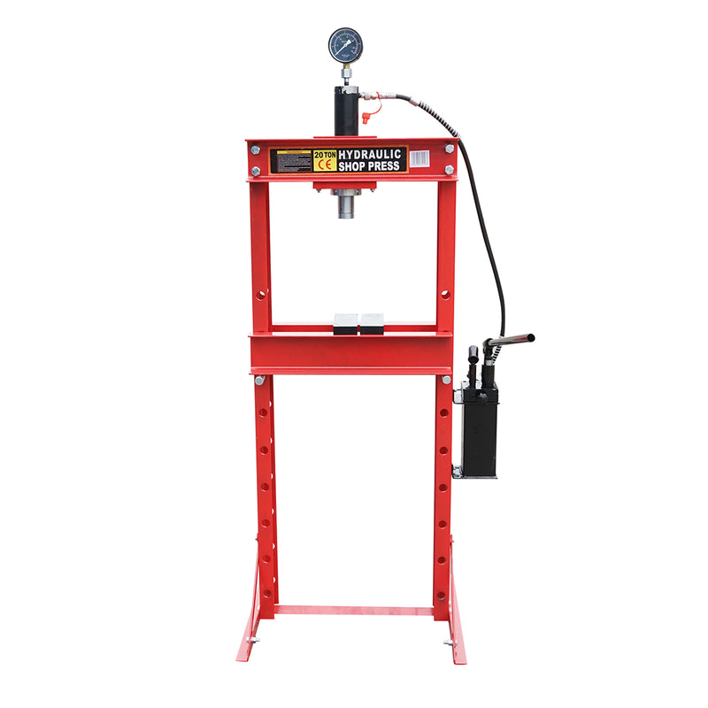 Pressa idraulica 20T, apertura regolabile 0-820mm, corsa pistone 0-150mm