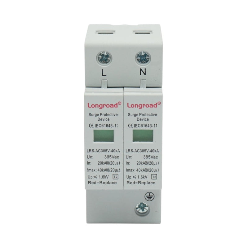 Scaricatore di sovratensione (SPD) Longroad 2P 385VAC 20-40kA con segnalazione