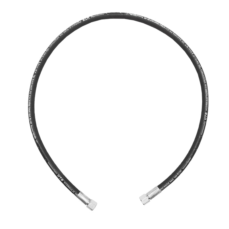 Tubo flessibile idraulico ad alta pressione 2SN DN10, pressato con raccordi fissi, lunghezza 1500 mm, attacchi M20.
