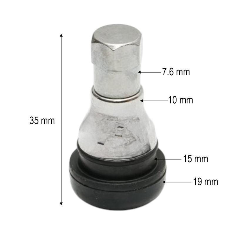 Valvola tubeless di alta qualità da 35 mm in EPDM cromato per ruote auto (TR412)