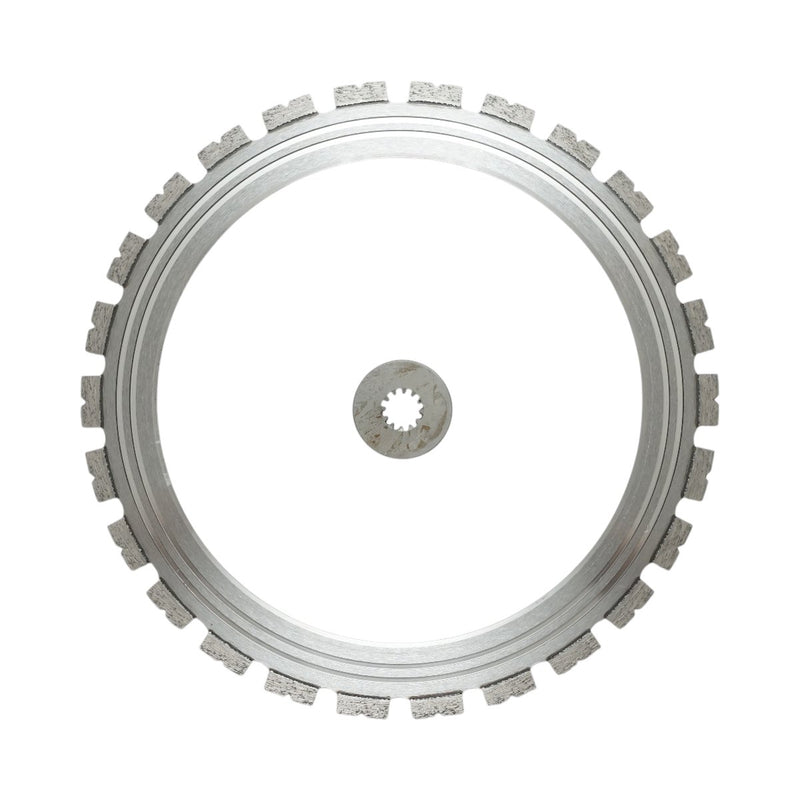 Disco diamantato ad anello segmentato da 400 mm, 26 segmenti, rullo di trascinamento per macchina tagliacemento Breckner Germany