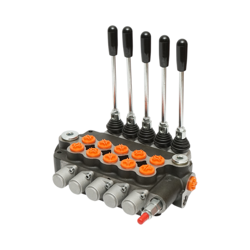 Distributore idraulico 5 leve, portata 80L/min, pressione 200 bar Breckner Germany