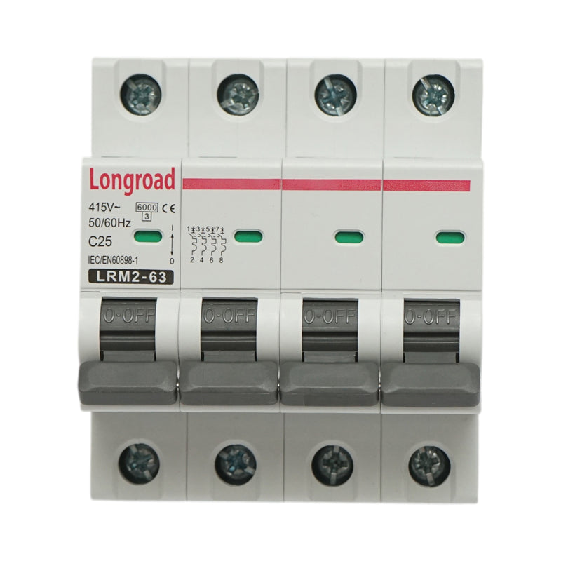 Interruttore magnetotermico (MCB) Longroad 4P 25A 415VAC