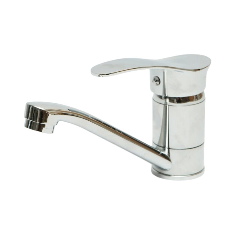 Miscelatore per lavello cucina con canna girevole, monocomando, finitura cromo lucido, flessibili inclusi Breckner Germany