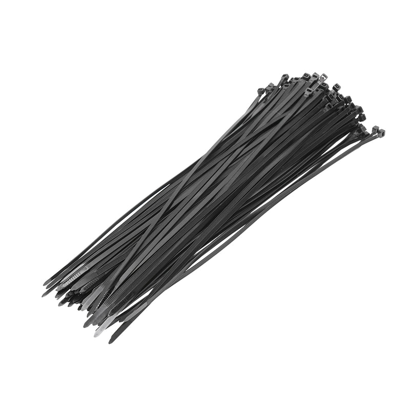 Fascette stringicavo in plastica nera, 4,8 × 380 mm, 100 pezzi/set. Breckner Germany