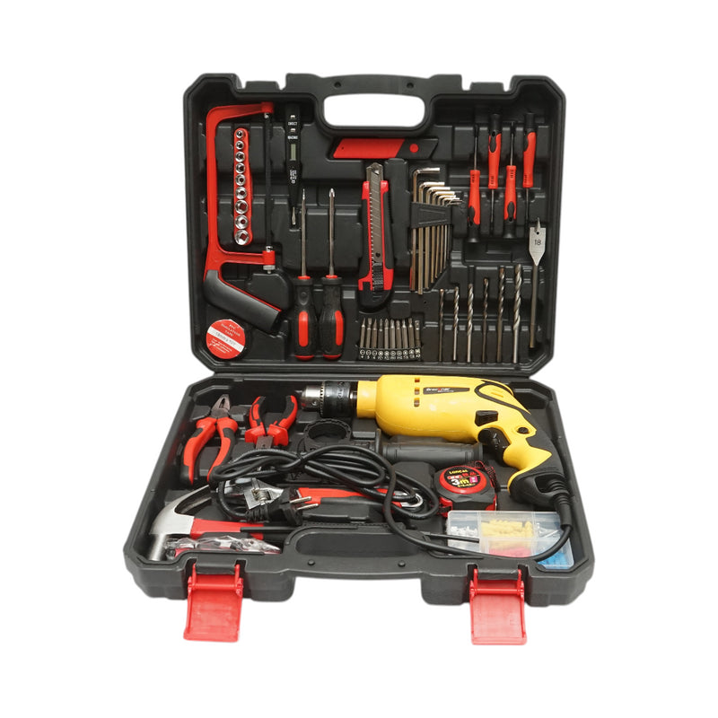 Kit trapano a percussione 600W, 220V, mandrino da 13 mm, velocità 3300 giri/min con 66 pezzi di utensili e attrezzi Breckner Germany