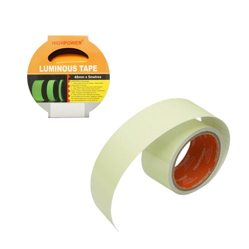 Nastro adesivo fosforescente verde ad alta potenza 48 mm x 5 m
