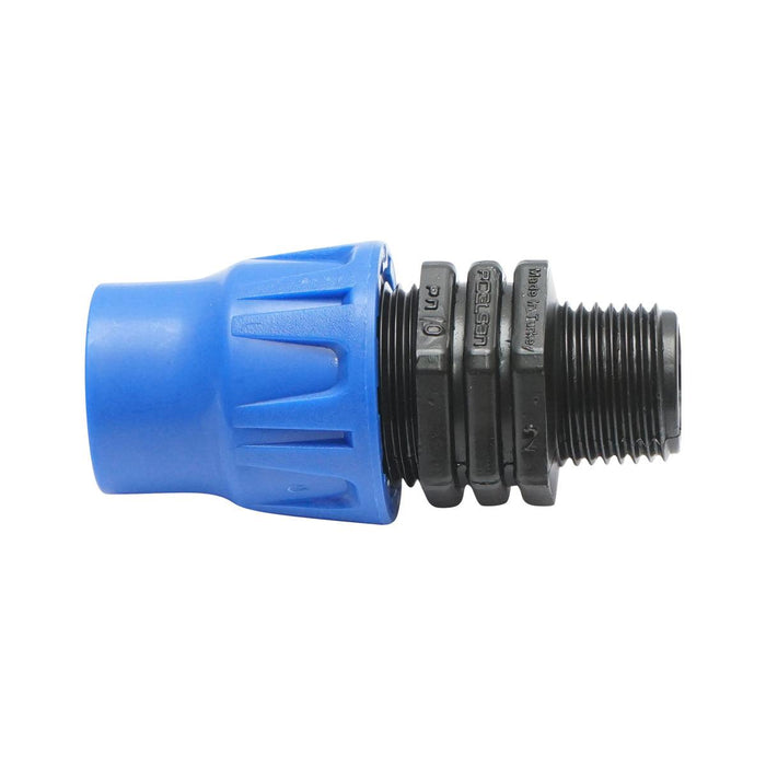 Raccordo Maschio a compressione 20mm X 1/2", PN6 per sistemi di irrigazione Manicotto Raccordo Tubi Raccordo di giunzione a compressione 20mm X 1/2", PN6 per sistemi di irrigazione