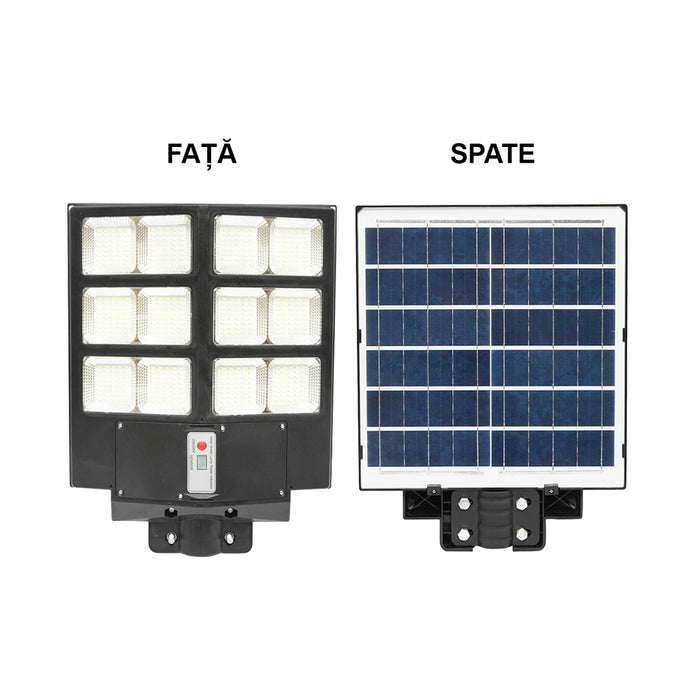 Lampada solare LED 200W Illuminazione stradale 6500K con pannello solare, telecomando, sensore di movimento