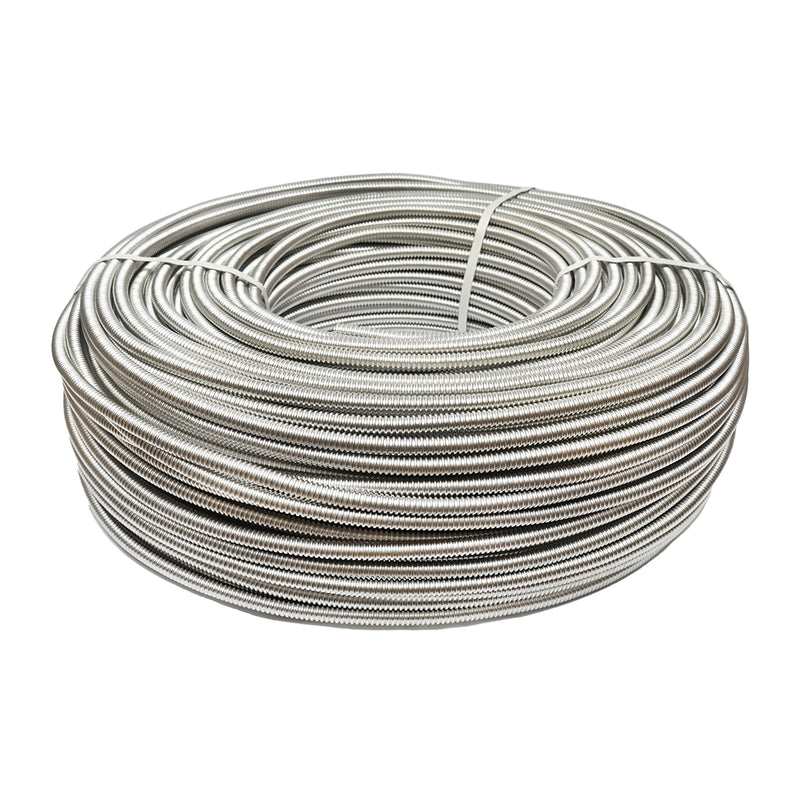 Rotolo da 50 m di tubo flessibile corrugato in acciaio inox DN12 per impianti solari residenziali