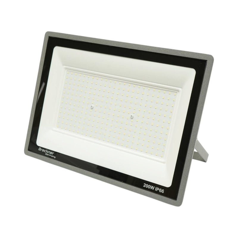 Proiettore LED 200W, 100-265V, 6500K, 20000lm, tipo flood, 375x270x30mm, IP66 Breckner Germany