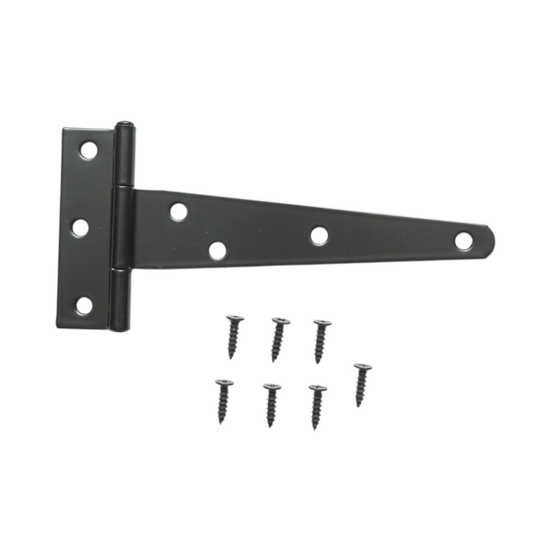 Cerniera a T per cancelli, 70x151 mm, acciaio nero, viti incluse