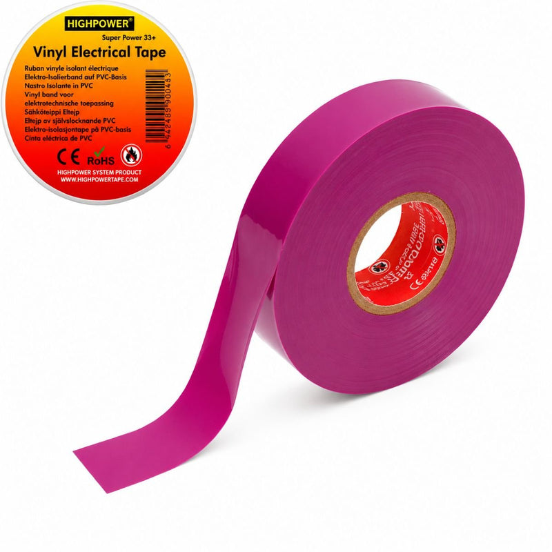 Nastro isolante in vinile viola Premium Super Power 33+ HighPower 19 mm x 20 m