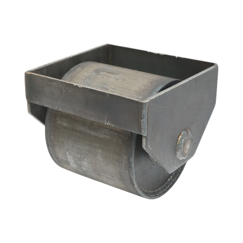 Rullo per contenitore ribaltabile, 200x178 mm, supporto da saldare, acciaio grezzo
