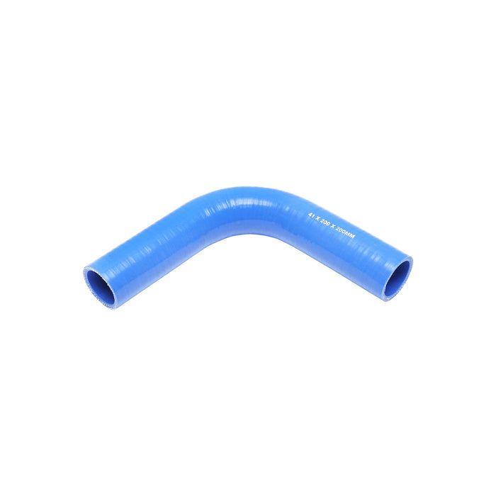 Tubo curvato in silicone a 90 gradi con inserto in tessuto, dimensioni 41x200x200 mm