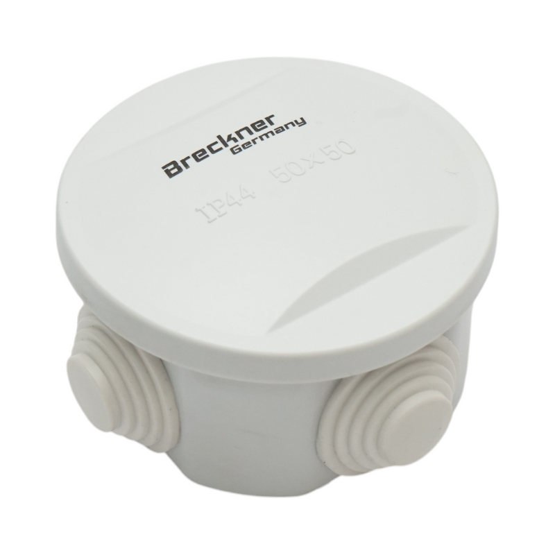 Scatola di derivazione rotonda da superficie, 4 ingressi, 50x50 mm, IP44 Breckner Germany
