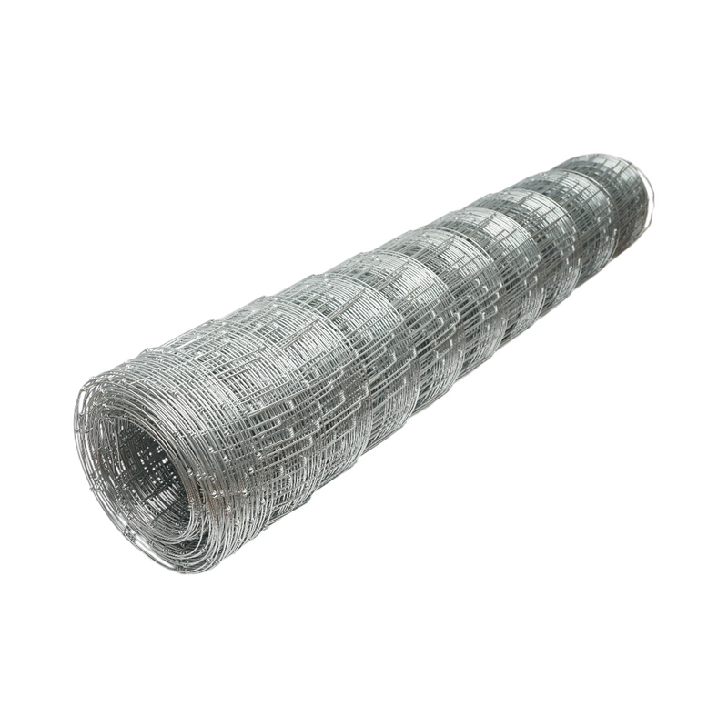Rotolo di rete metallica zincata a maglia annodata, 120 cm x 50 m, filo di 2 mm di diametro, per recinzioni