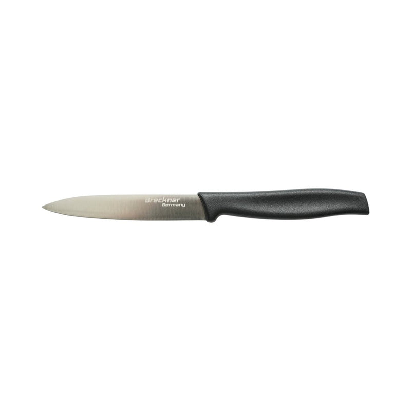 Coltello da pelatura 10 cm, lama in acciaio 5Cr15MoV, manico in PP nero. Breckner Germany