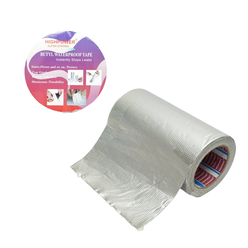 Nastro impermeabilizzante autoadesivo in butile HighPower, 200 mm x 5 m, con lamina in alluminio