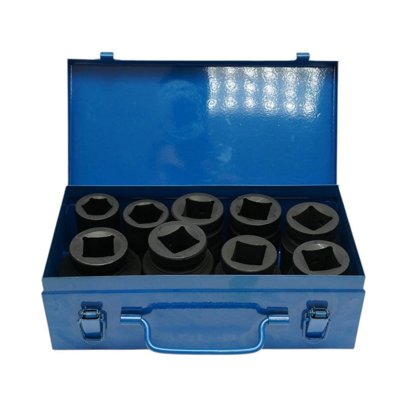 Set di 9 bussole a impatto, 24–50 mm, attacco da 1 pollice, Cr-Mo Breckner Germany