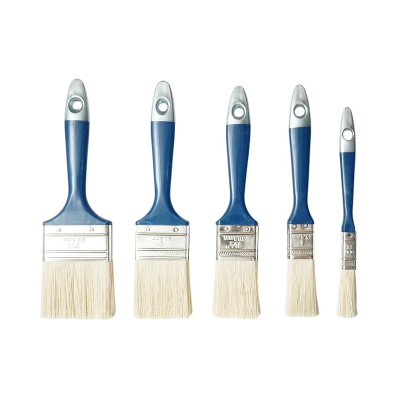 Set di 5 pennelli piatti (12 mm, 25 mm, 38 mm, 50 mm, 63 mm), setole in PET, manico in PP Breckner Germany