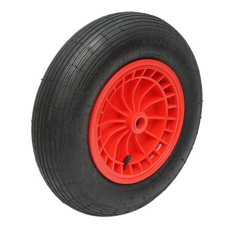 Ruota pneumatica 400-8 per carriola con cerchio in plastica