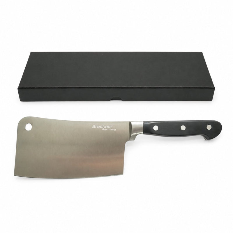 Mannaia professionale da 18 cm, lama in acciaio 5Cr15MoV, manico in ABS nero Breckner Germany