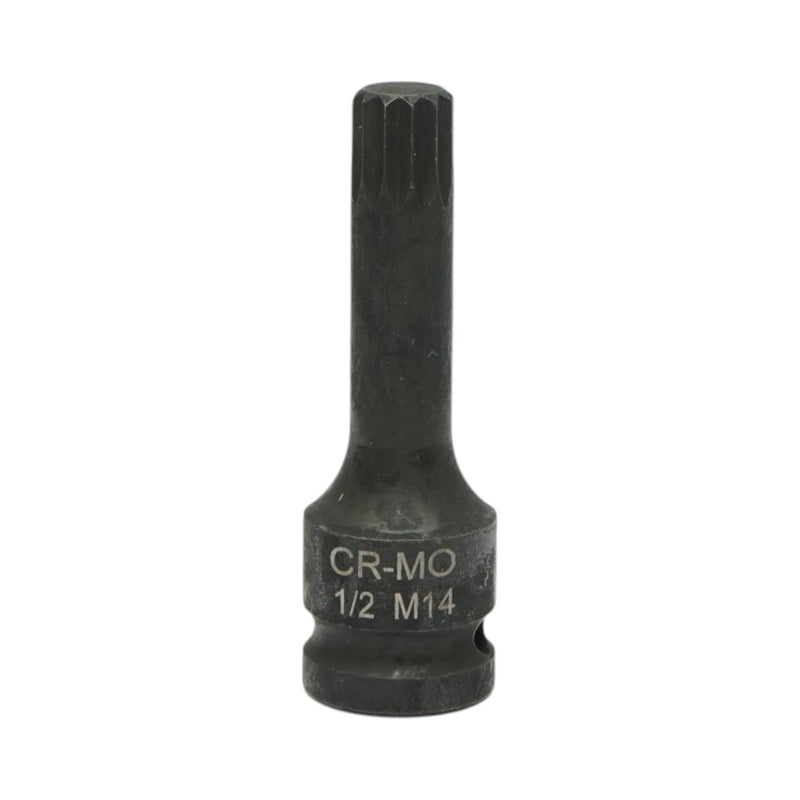 Bussola a inserto XZN (Spline) per avvitatori a impulsi M14, 78 mm, attacco quadro 1/2", Cr-Mo Breckner Germany