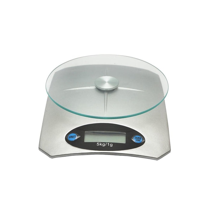 Hoteche Bilancia da Cucina Digitale, 1g-5kg, Piattaforma in Vetro, Display LCD, Unità g/lb/oz/kg