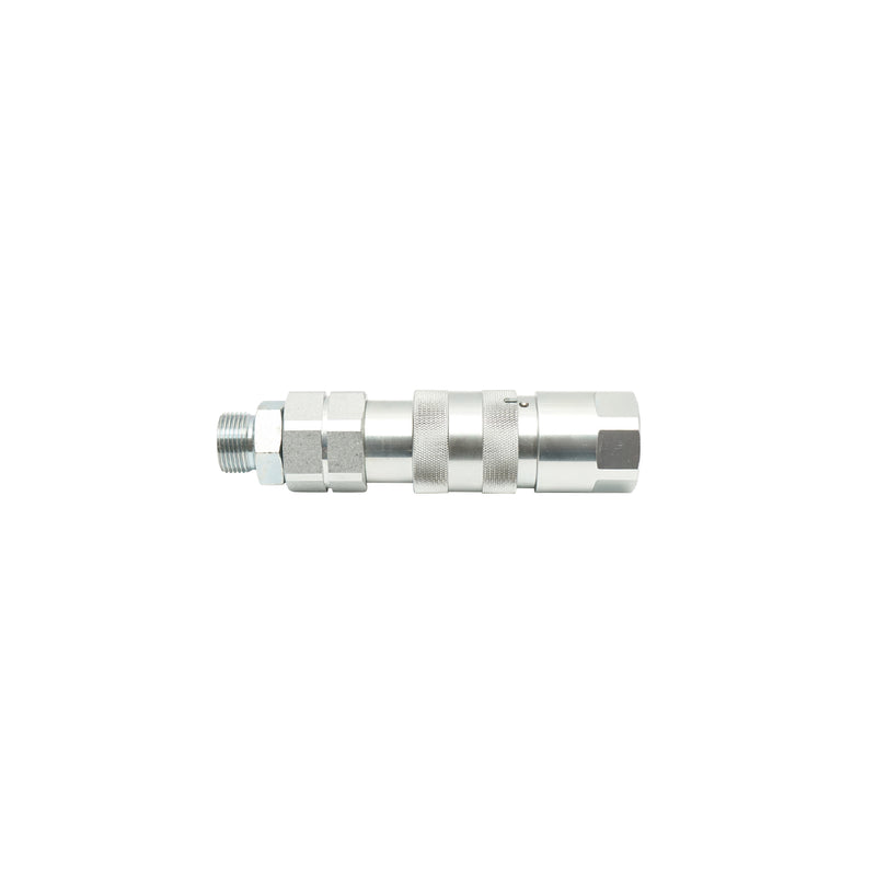 Set di raccordi a innesto rapido da 1 pollice (valvola a passaggio libero: femmina + maschio) con adattatore diritto, 83x45x48 mm.