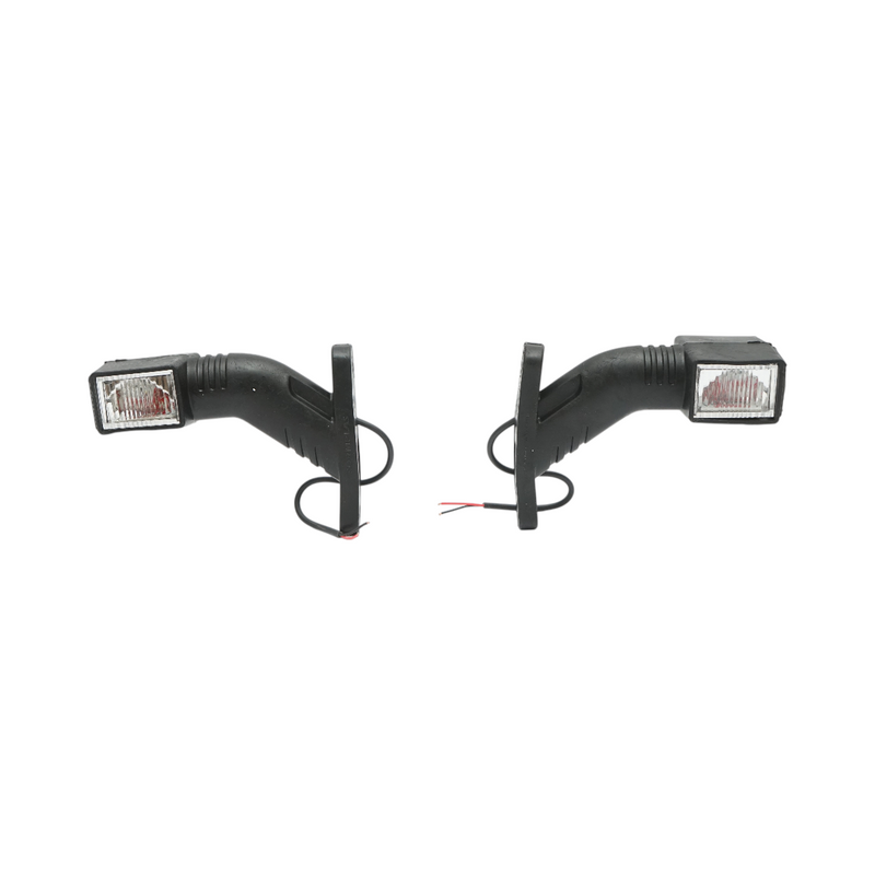 Set di luci di ingombro laterali a LED con braccio, 12V-24V, 3 funzioni (rosso-bianco-giallo), 140 mm Breckner Germany