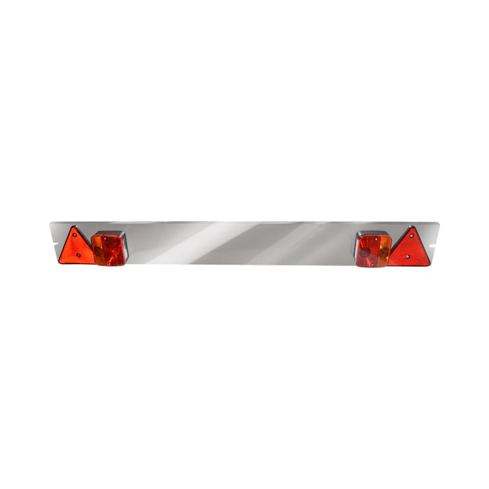 Gancio di traino da 1200 mm, 2 lampade, 2 triangoli riflettenti, cavo da 6 m e presa da 12 V a 7 pin