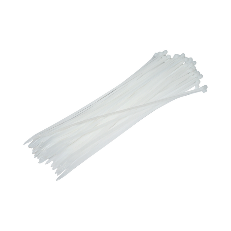 Fascette stringicavo in plastica bianca, 3,6 × 290 mm, 100 pezzi/set Longroad