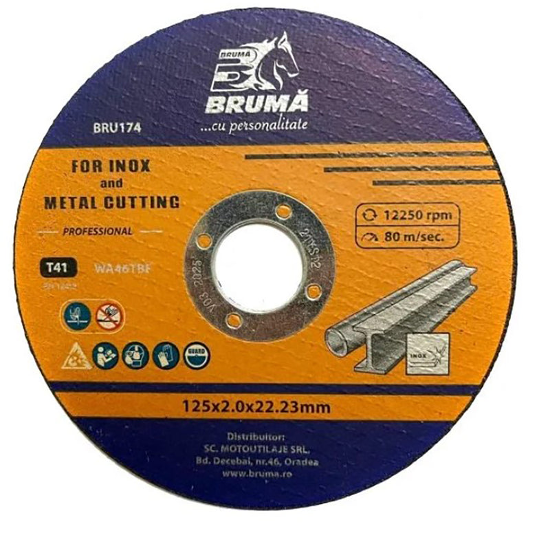 Lama a disco flessibile T41 115x22,23x2mm per il taglio di acciaio inossidabile e metallo