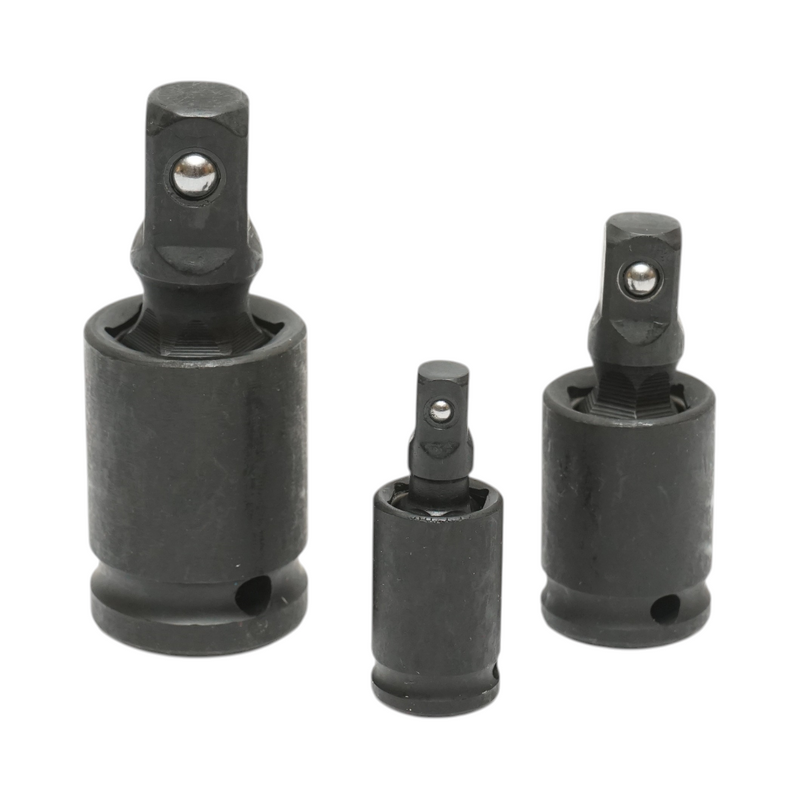 Set di 3 adattatori per giunto universale a impatto (attacco quadro da 1/2", 3/8", 1/4"), in acciaio Cr-Mo Breckner Germany