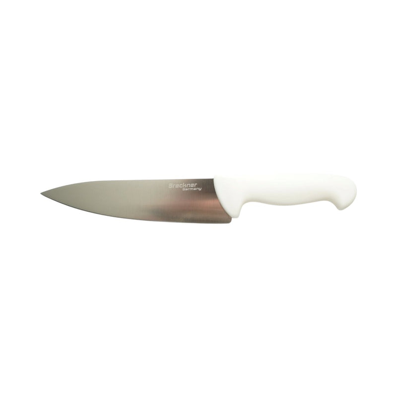 Coltello da chef professionale da 20 cm, lama in acciaio 5Cr15MoV, manico in PP bianco Breckner Germany