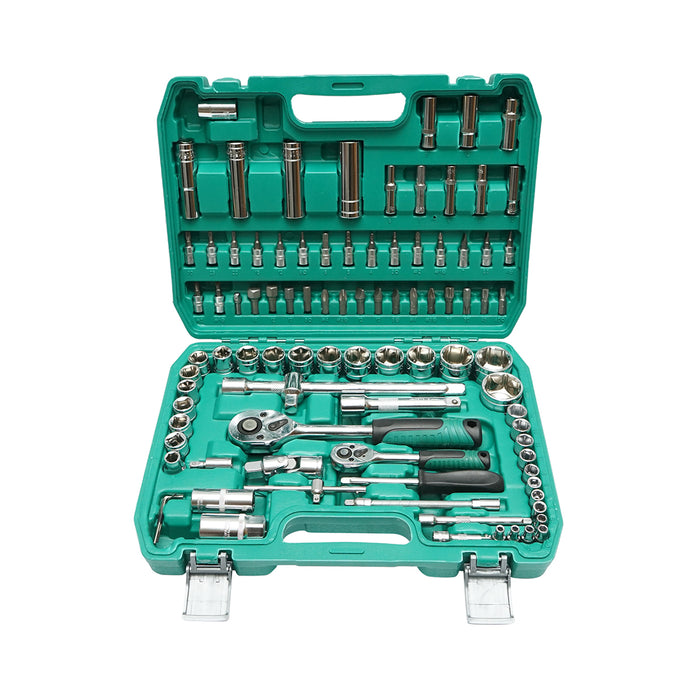 Set chiavi combinate, tubolari, fisse, Torx, cricchetto Trainer 94 pezzi Breckner Germany