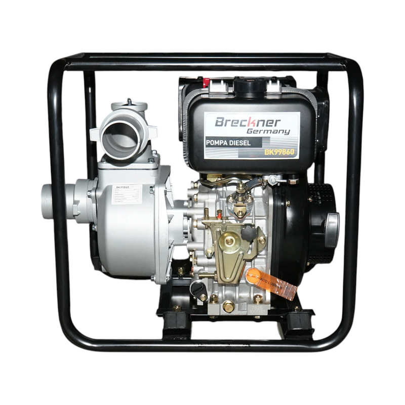 Motopompa diesel da 7 CV, 3 pollici, portata 60 m³/h, profondità di aspirazione 13 m, prevalenza 26 m Breckner Germany