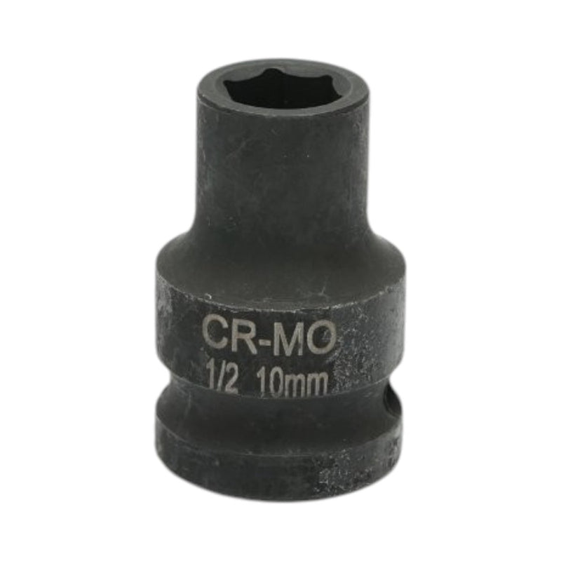 Bussola a impatto da 10 mm, lunghezza 38 mm, attacco quadro da 1/2", acciaio al cromo-molibdeno (Cr-Mo) Breckner Germany