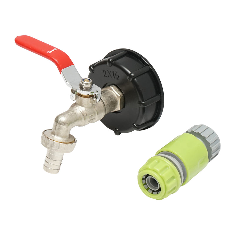 Valvola di scarico Autospeed da 1/2" per serbatoio IBC con filettatura interna da 60 mm