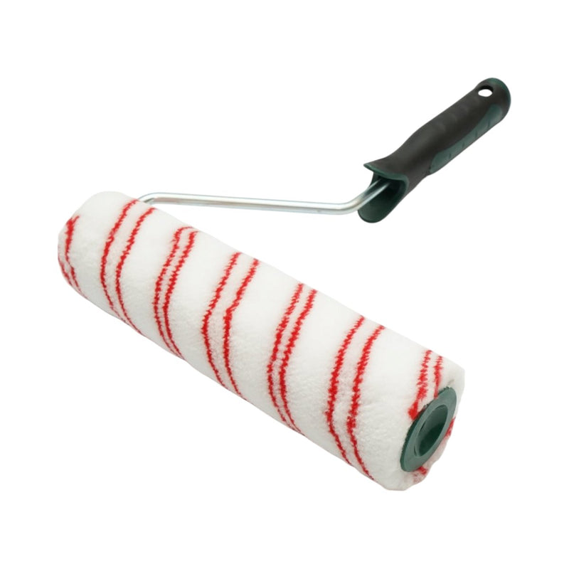 Rullo in poliestere da 25 cm, diametro del rullo 70 mm, pelo da 18 mm, manico ergonomico Soft-Grip 2K. Breckner Germany