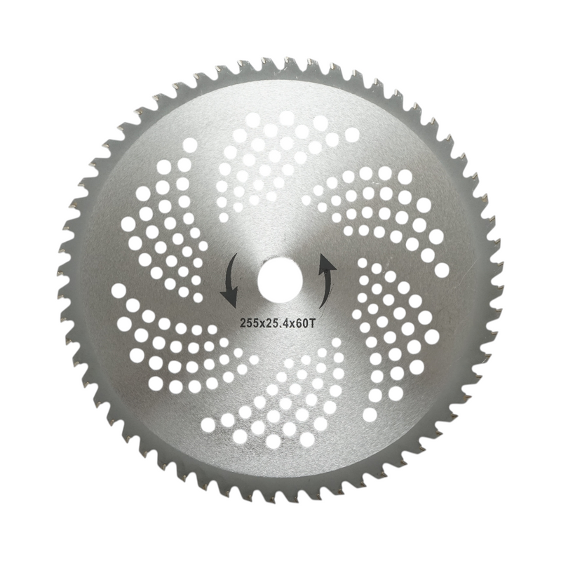 Disco circolare in widia 255 × 25,4 × 1,15 mm, 60 denti per decespugliatore a spalla THOR