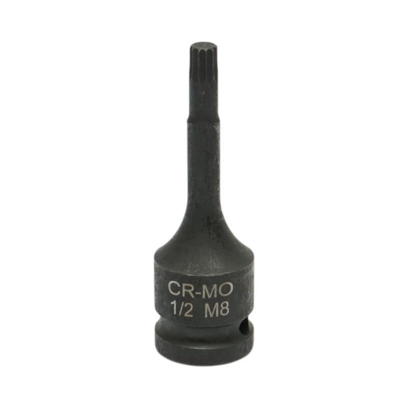 Bussola con inserto Spline M8 per avvitatori a impulsi, 78 mm, attacco quadro da 1/2", Cr-Mo Breckner Germany