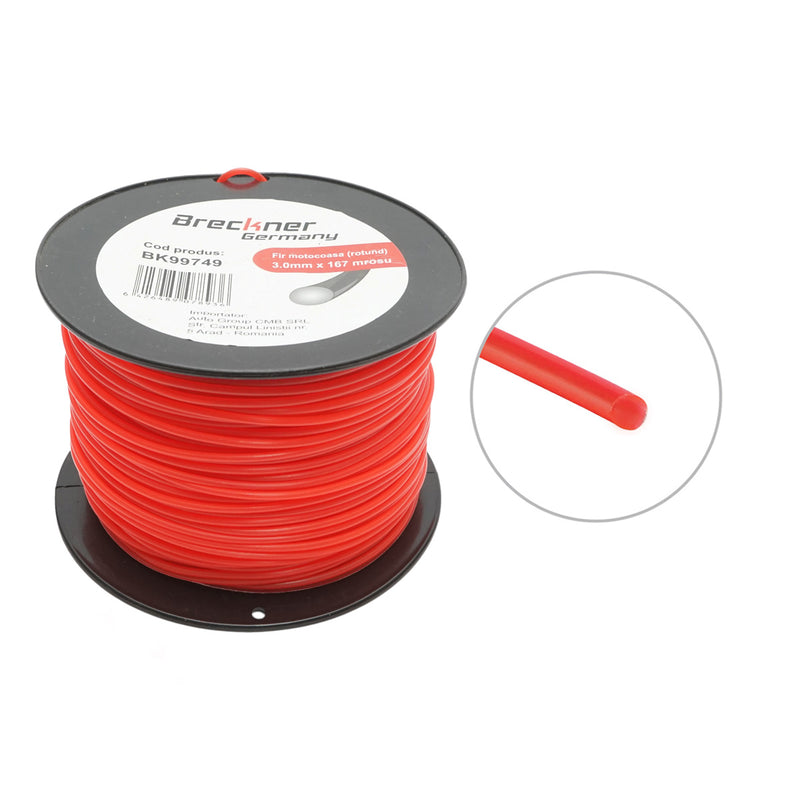 Filo per decespugliatore a sezione tonda 3 mm x 167 m Breckner Germany